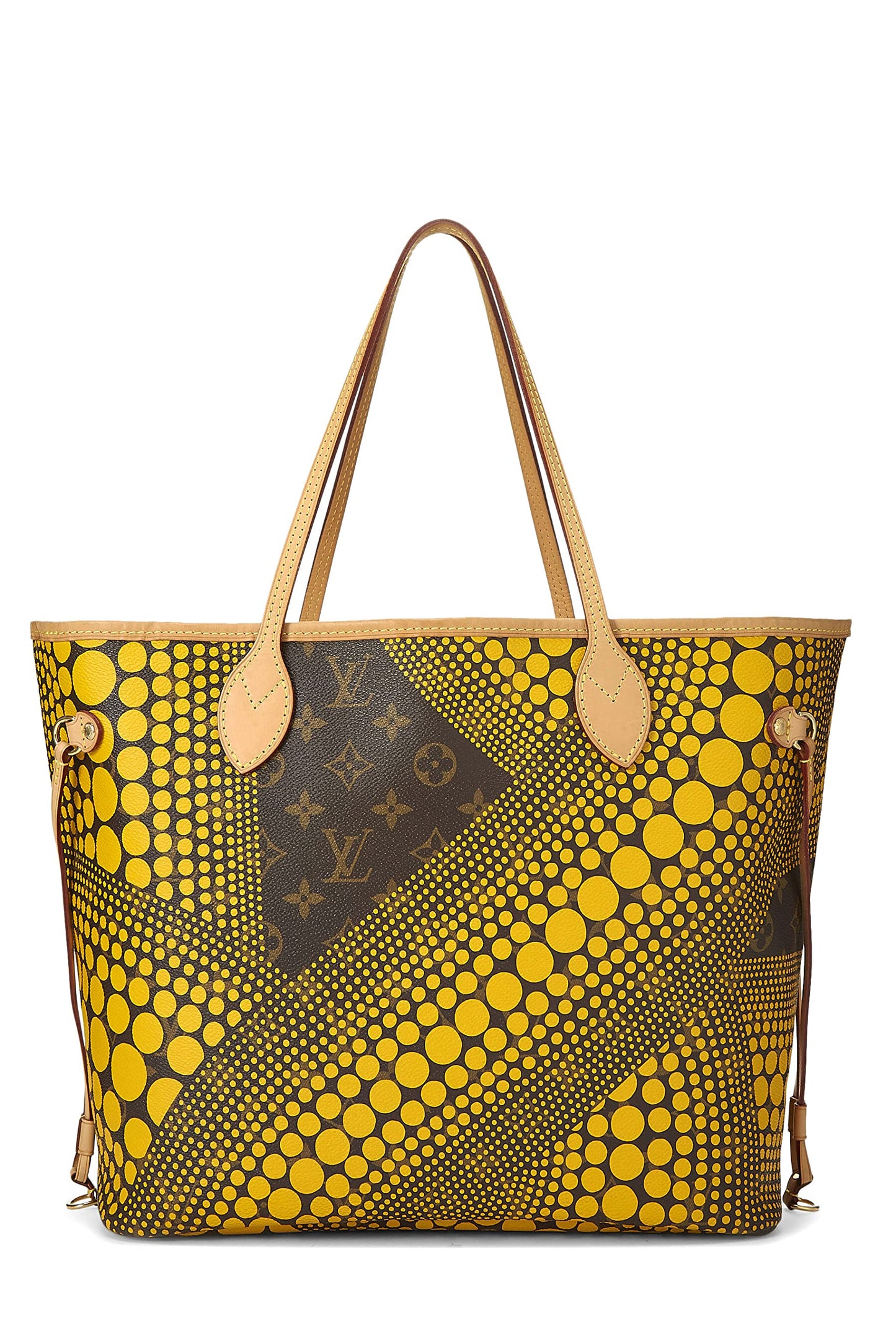 Louis Vuitton, Pre-Loved Yayoi Kusama x Louis Vuitton Yellow Monogram Dots Infinity Neverfull MM, Yellow