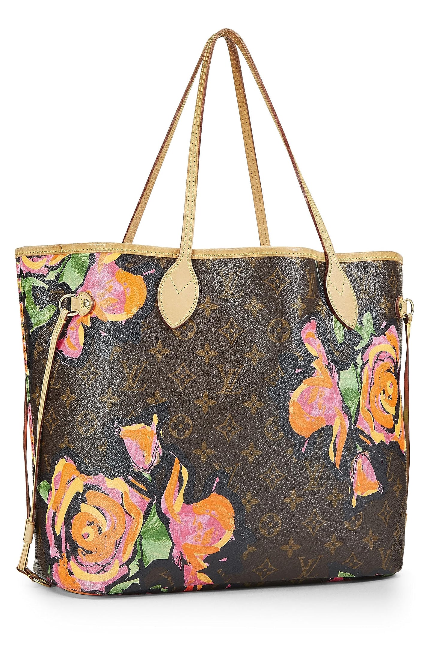 Louis Vuitton, Stephen Sprouse x Louis Vuitton Monogram Canvas Roses Neverfull MM, Marron