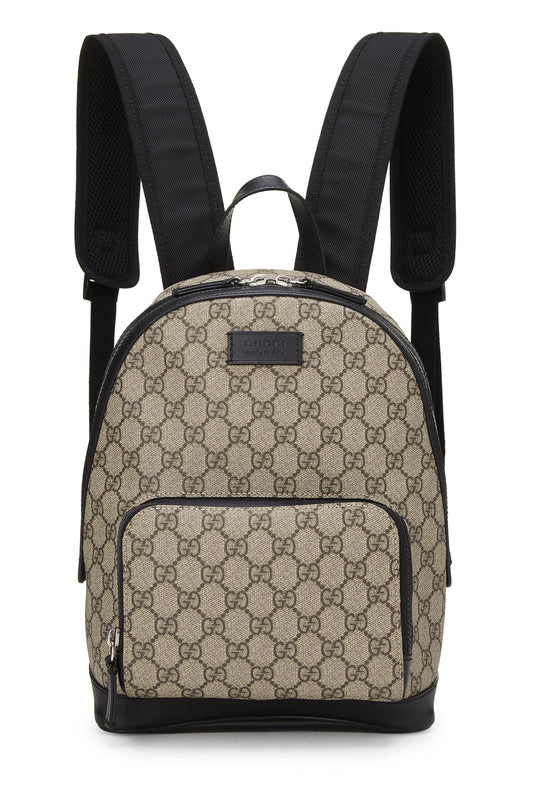 Gucci, sac à dos Eden en toile noire d'origine GG Supreme Small, noir