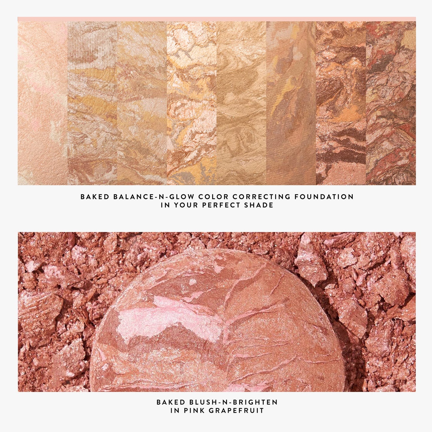 Blush-n-Glow Kit (3 PC): LAURA GELLER NEW YORK Baked Balance-N-Glow Illuminating CC Powder Foundation Light, Retractable Kabuki Brush, Baked Blush-N-Brighten Pink Grapefruit