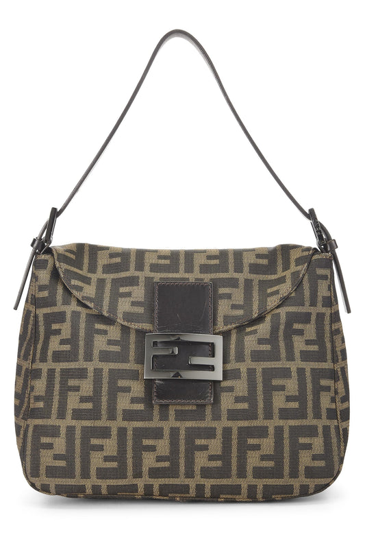 Fendi, Bolso de hombro Zucca marrón Pre-Loved, Marrón