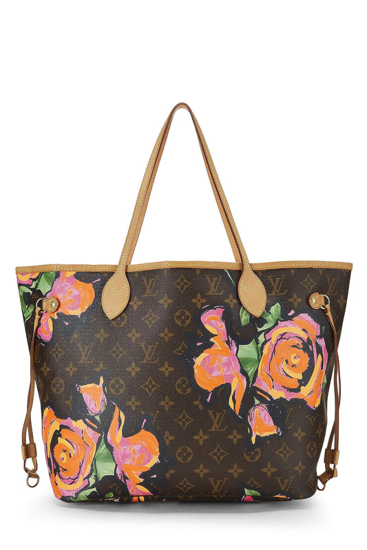 Louis Vuitton, Pre-Loved Stephen Sprouse x Louis Vuitton Monogram Canvas Roses Neverfull MM, Brown