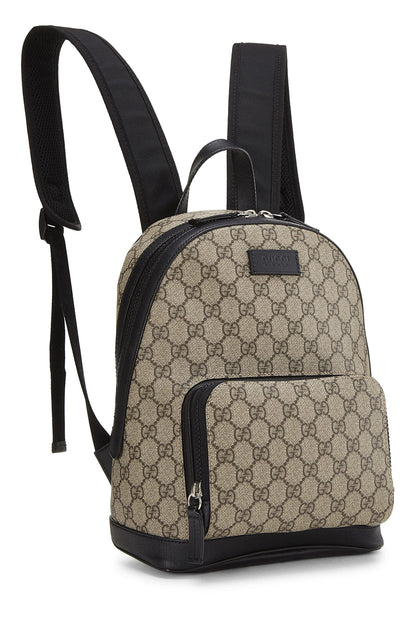 Gucci, sac à dos Eden en toile GG Supreme d'origine d'occasion, petit, noir