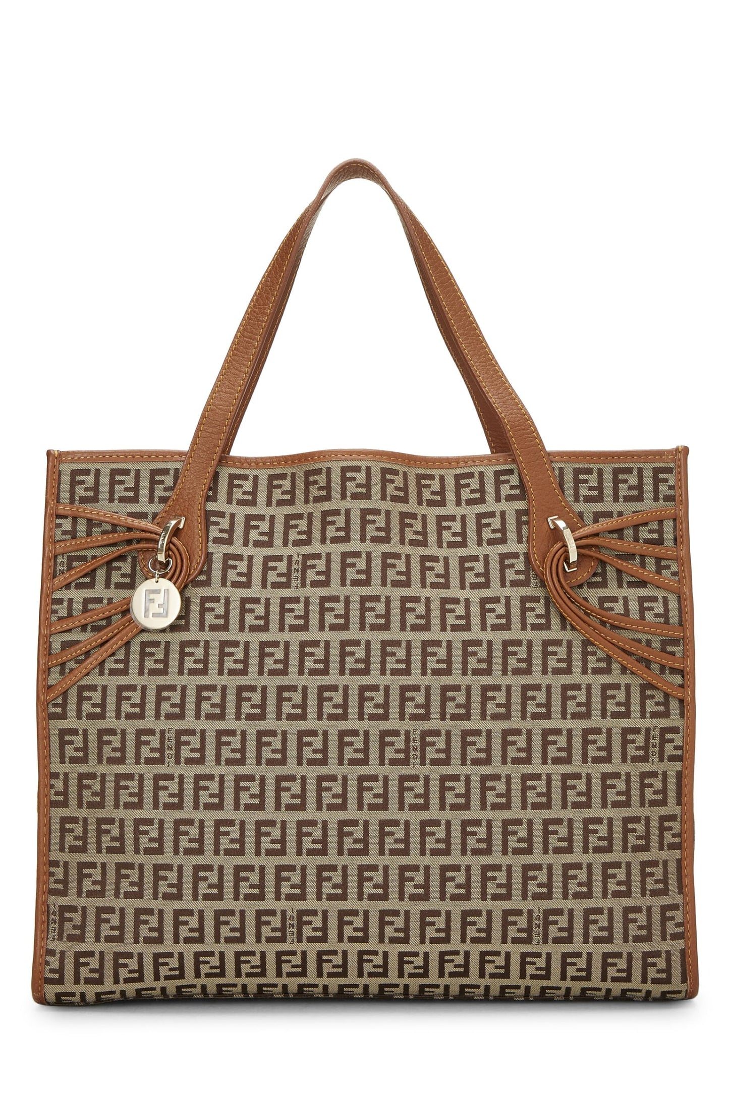 Fendi, Pre-Loved Brown Zucchino Canvas Tote Medium, Brown