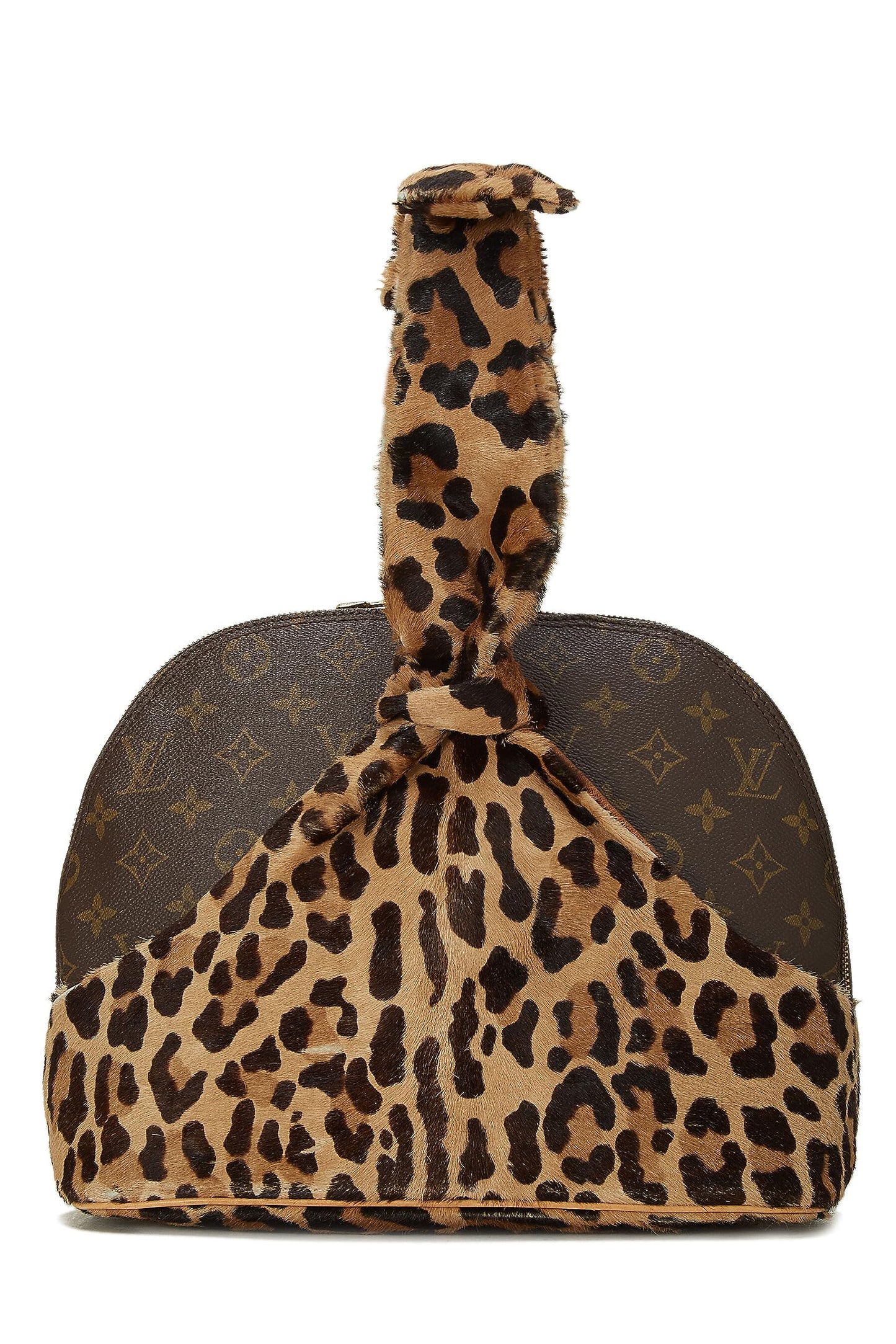 Louis Vuitton, Pre-Loved Alaïa x Louis Vuitton Monogram Leopard Alma, Marrón