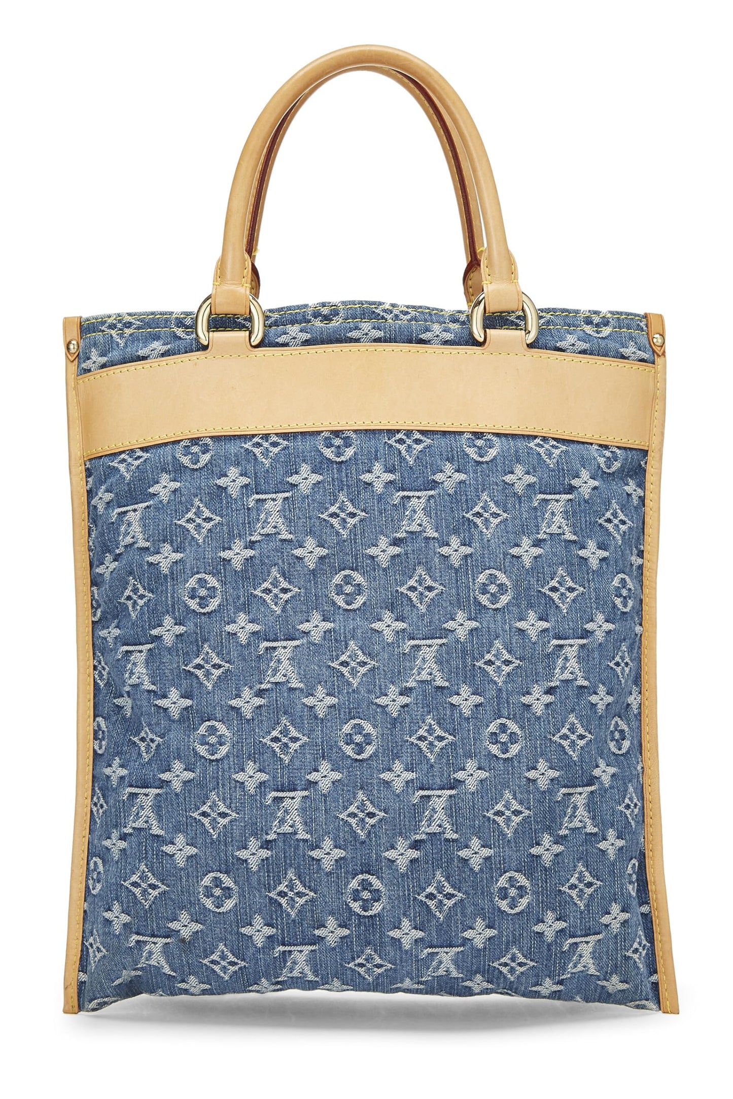 Louis Vuitton, Pre-Loved Blue Monogram Denim Flat Shopper, Blue