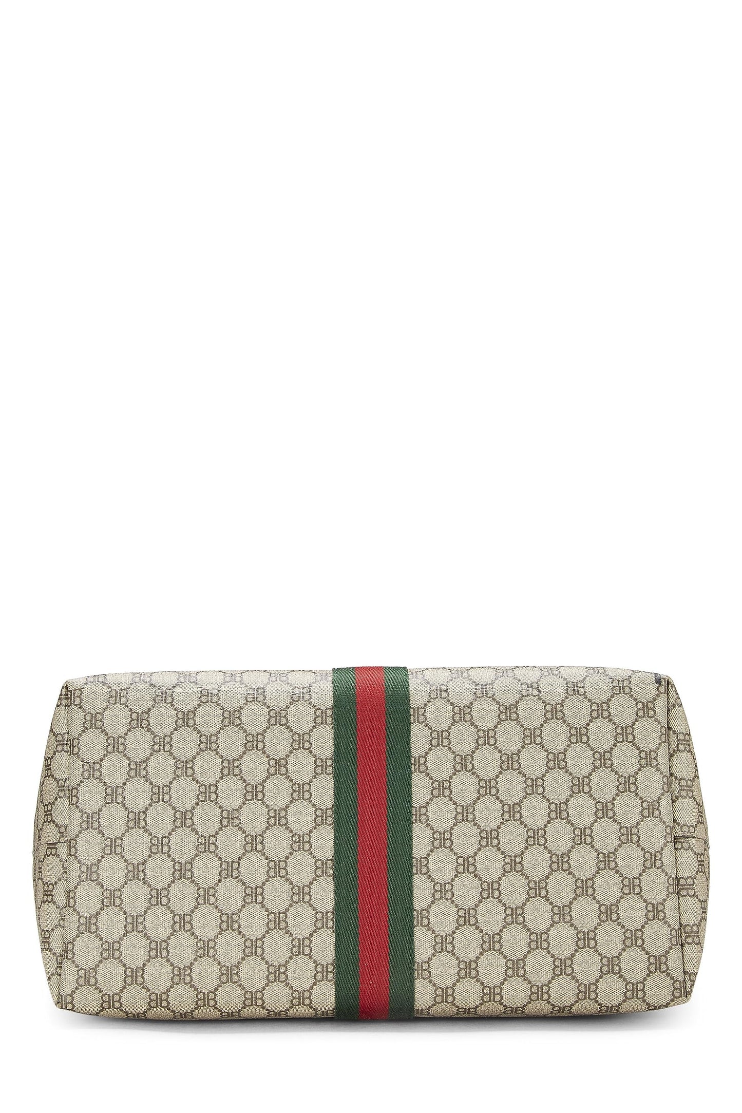 Balenciaga, sac fourre-tout Hacker Graffiti en toile enduite beige Balenciaga x Gucci d'occasion, grand modèle, marron