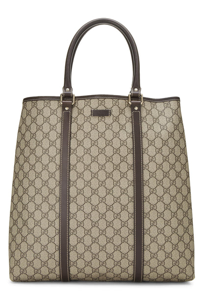 Gucci, sac fourre-tout en toile GG Supreme d'origine d'occasion, marron