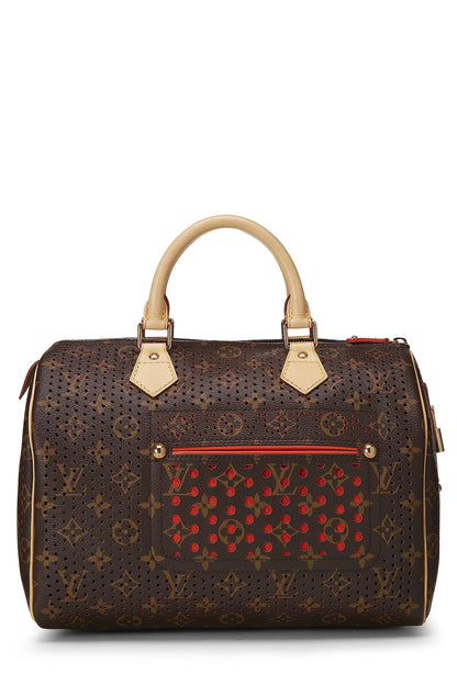 Louis Vuitton, Pre-Loved Orange Monogram Canvas Perforated Speedy 30, Orange