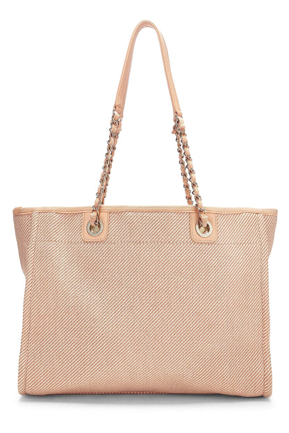 Chanel, Pre-Loved Pink Canvas Deauville Pequeño, Rosa