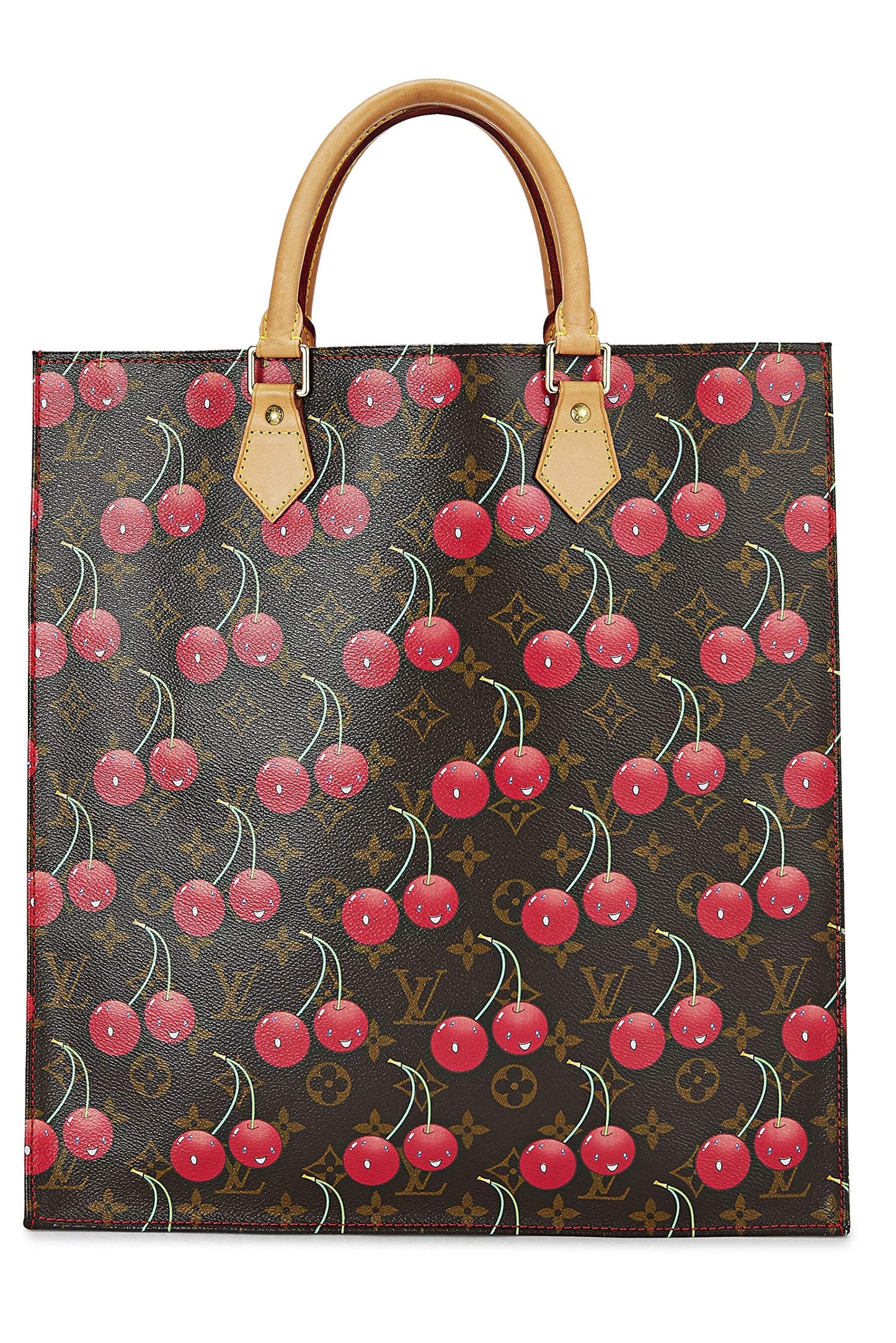 Louis Vuitton, Pre-Loved Takashi Murakami x Louis Vuitton Monogram Cerises Sac Plat, Brown