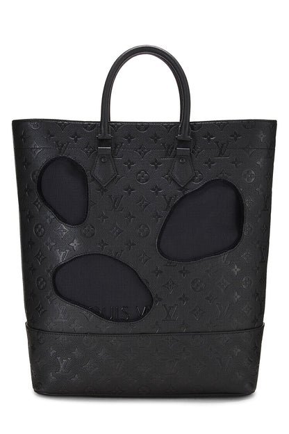 Louis Vuitton, Sac Empreinte Monogram Noir Pré-Aimé Comme Des Garçons x Louis Vuitton avec Trous MM, Noir