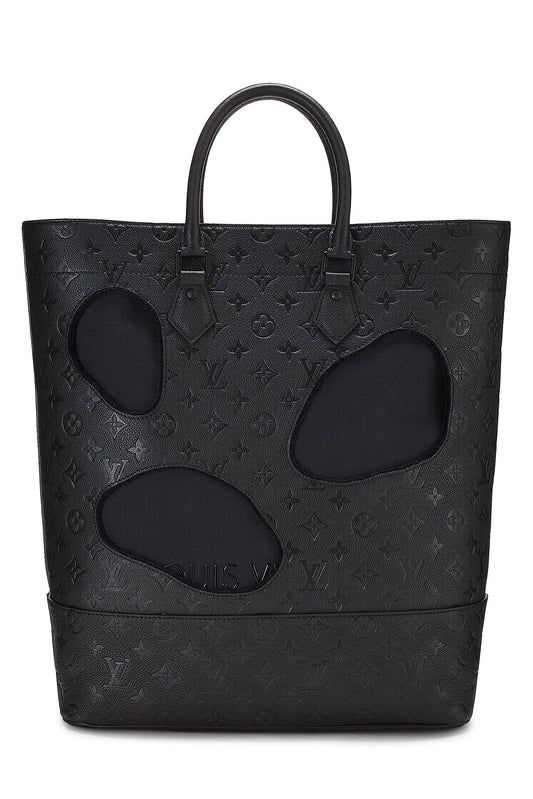 Louis Vuitton, Sac Empreinte monogramme noir avec trous COMME DES GARÇONS x Louis Vuitton pré-aimé, Noir