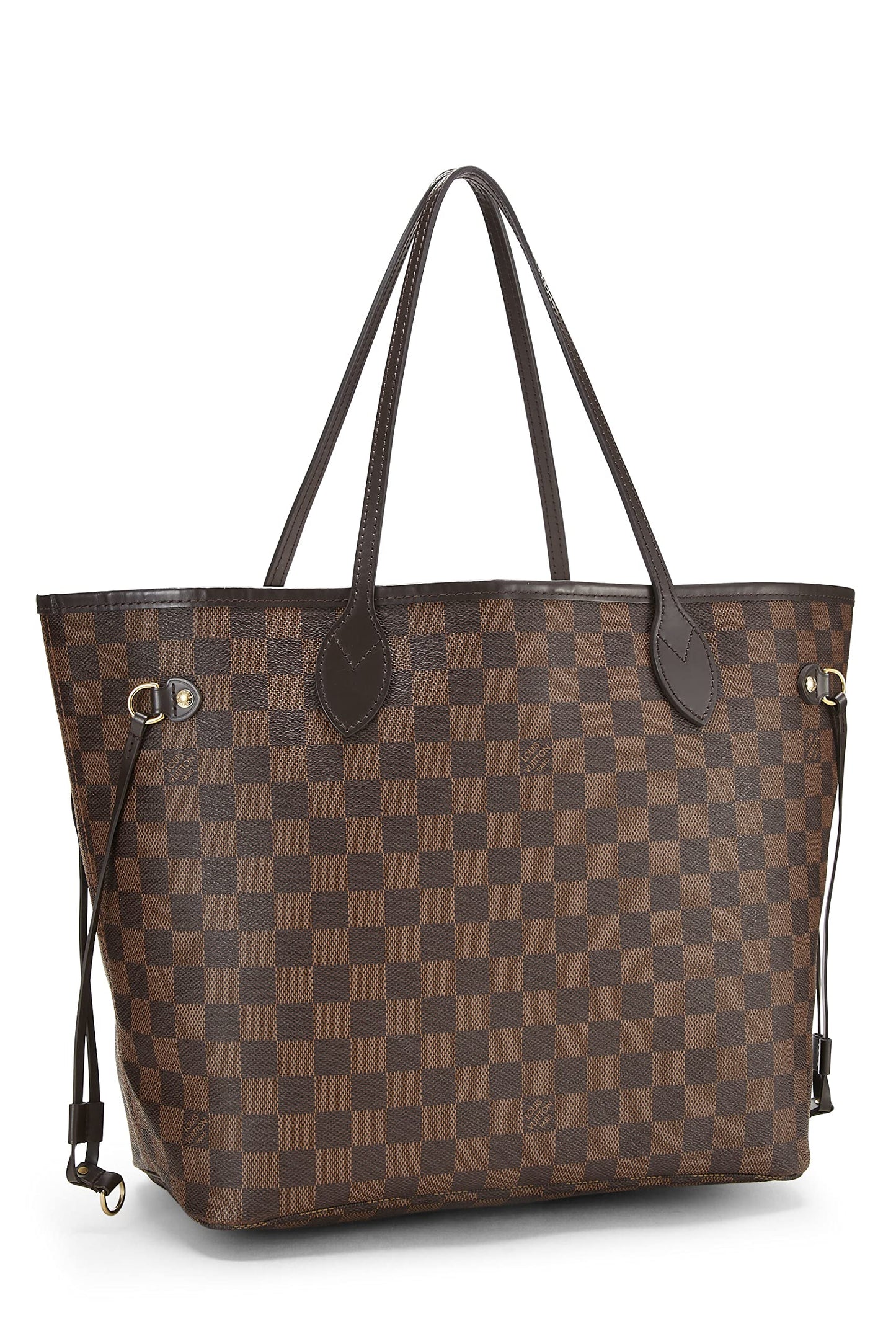 Louis Vuitton, Damier Ebene Neverfull MM NM preamado, Marrón