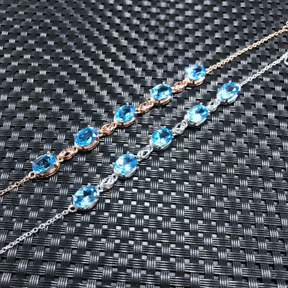 Natural topaz bracelet