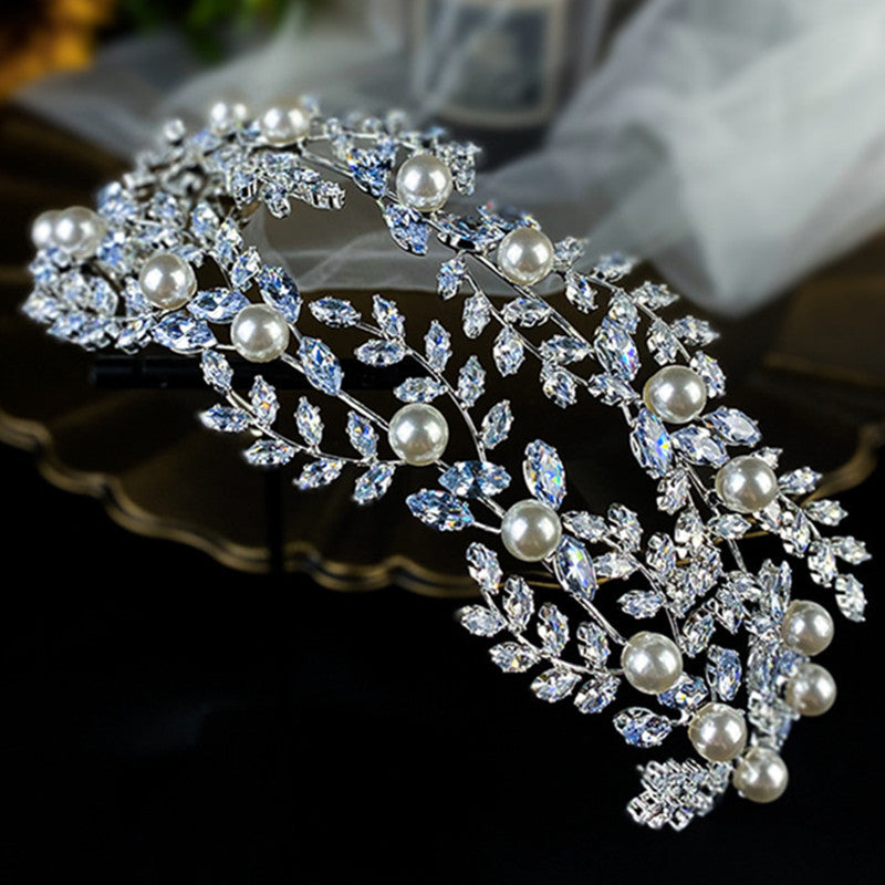 Delicate Pearl Crown Bridal Wedding