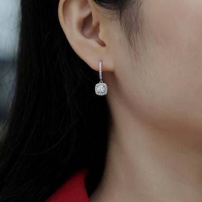 S925 Silver Earrings Moissanite Dream Long Ear Studs