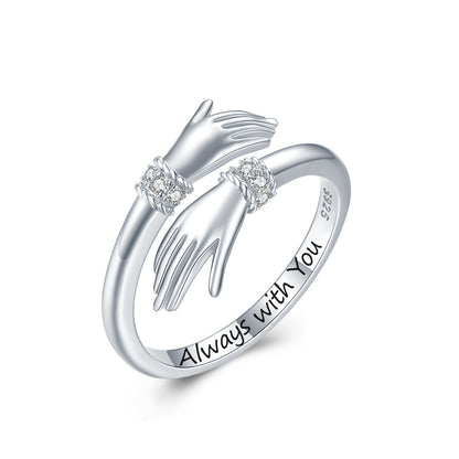 Bague réglable en argent sterling 925 avec inscription « Come To My Arm » et « Encouragement inspirant » pour le pouce ouvert