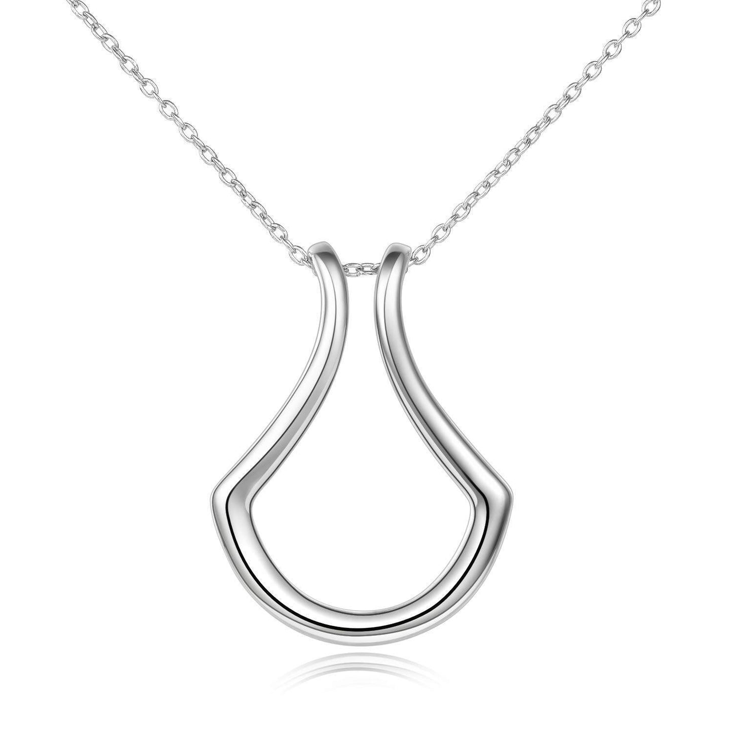 Sterling Silver Ring Holder Necklace Pendant Jewelry for Women