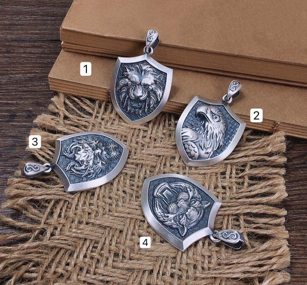 Men's Lion Tiger Head Domineering Pendant