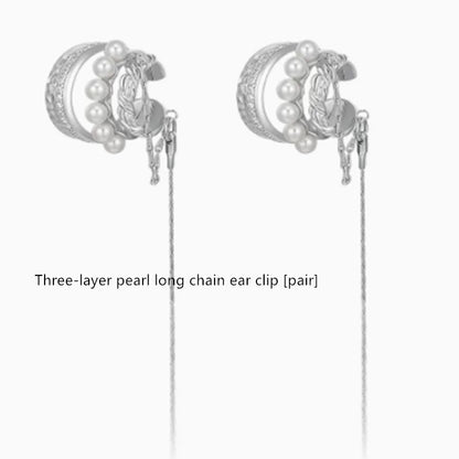 Earrings Without Pierced Tassel Earrings Light Luxury High-end Niche Design