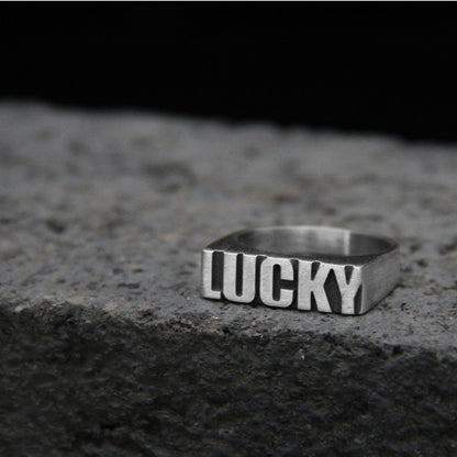 Customized Alphabet Couple Ring Customized Sterling Silver Couple Style