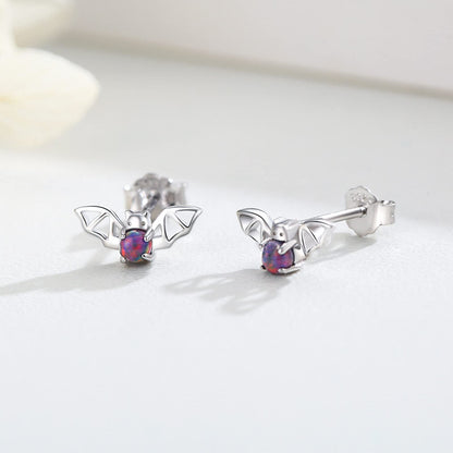 Boucles d'oreilles chauve-souris en argent sterling 925 avec opale, bijoux chauve-souris, cadeaux pour filles et femmes