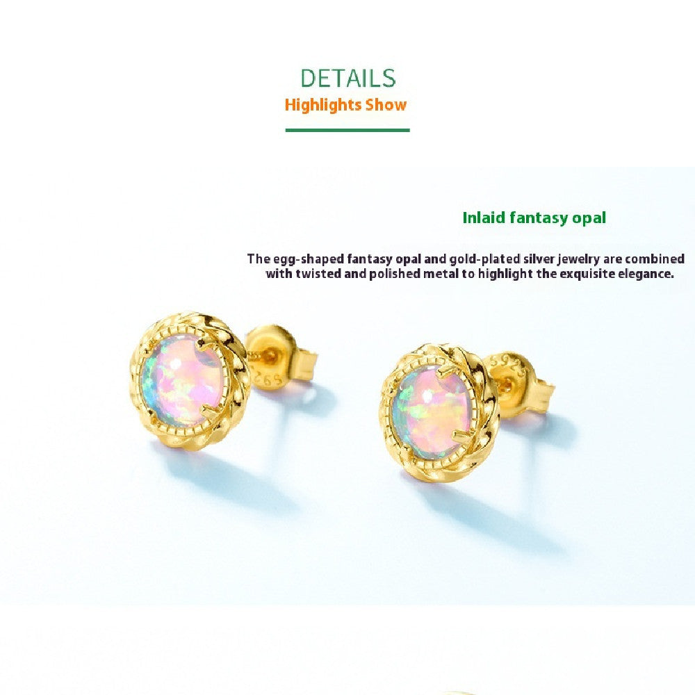 New Fashion Simple Opal Earrings