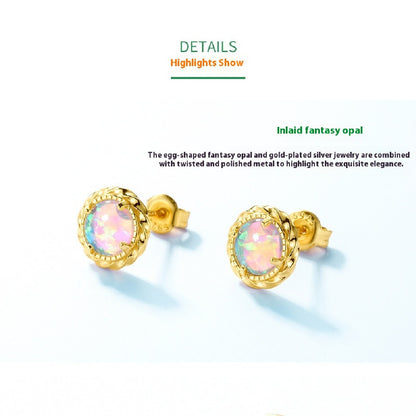 New Fashion Simple Opal Earrings