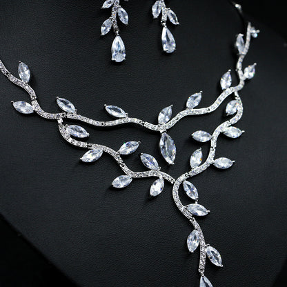 Zircon Necklace Bride Set In Europe And America