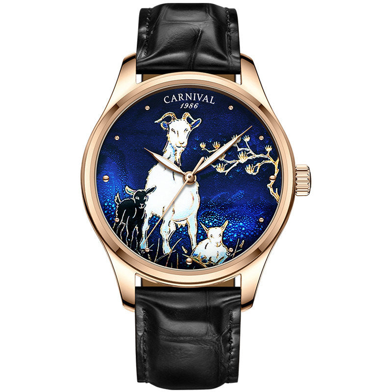 Nouvelle montre mouton avec animaux du zodiaque chinois