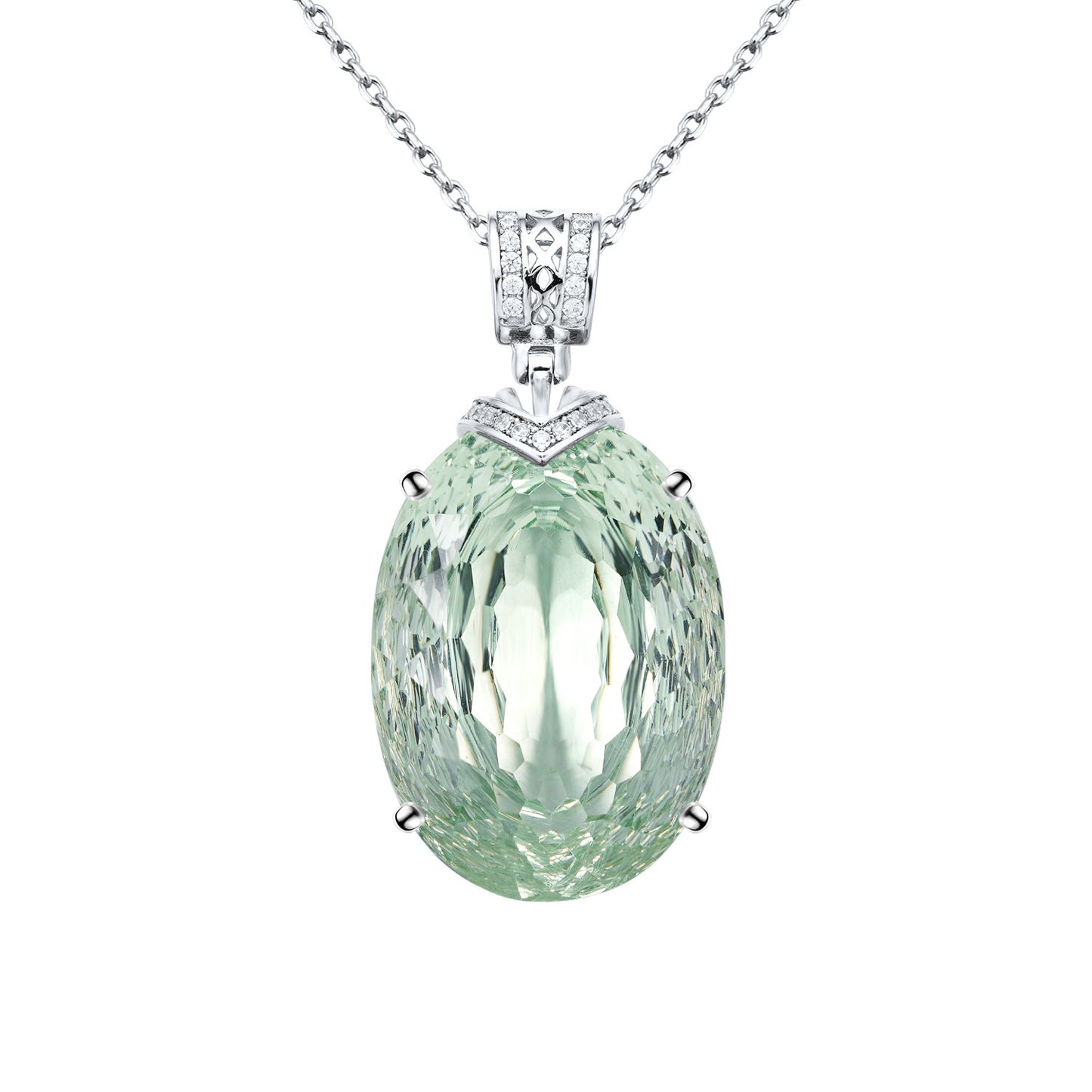 Fashionable, Light And Luxurious Natural Gem Necklace Pendant, Advanced S925 Sterling Silver