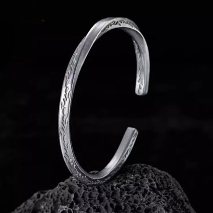 Bracelet de combat Viking en argent sterling 999 pour homme