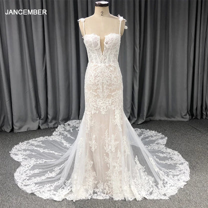 Classic Wedding Dresses For Women Tulle Mermaid Sweetheart Wedding Suits For Women Appliques Lace QX19038d Vestido De Noiva