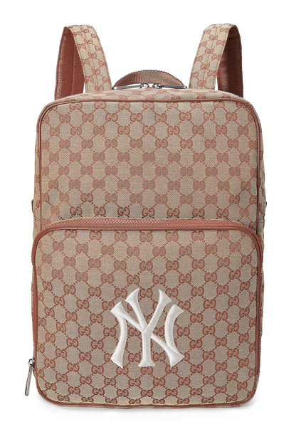 Gucci, sac à dos en toile orange GG d'occasion des Yankees de New York, rose