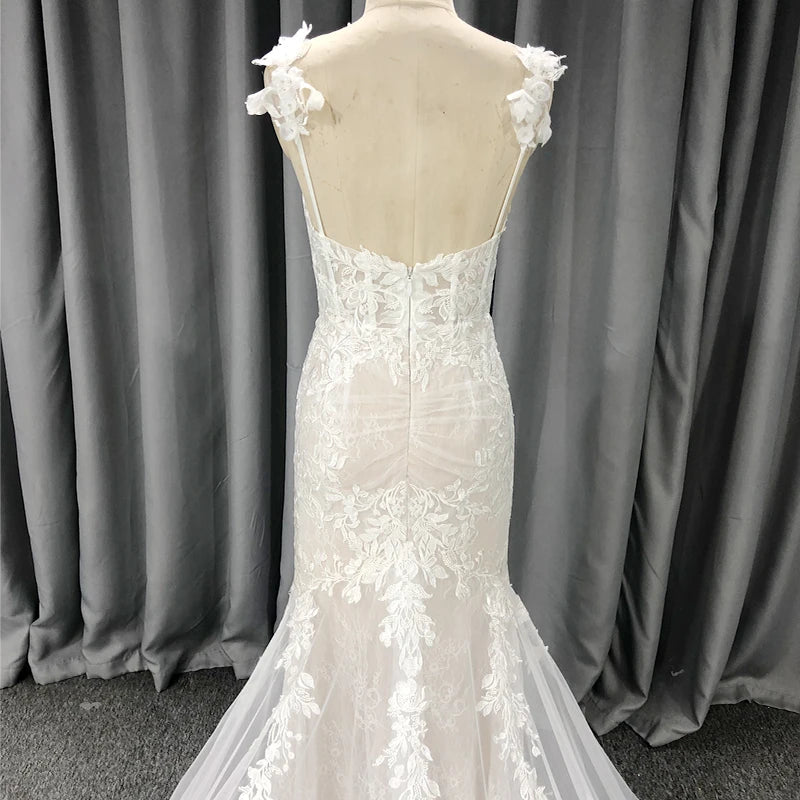 Classic Wedding Dresses For Women Tulle Mermaid Sweetheart Wedding Suits For Women Appliques Lace QX19038d Vestido De Noiva