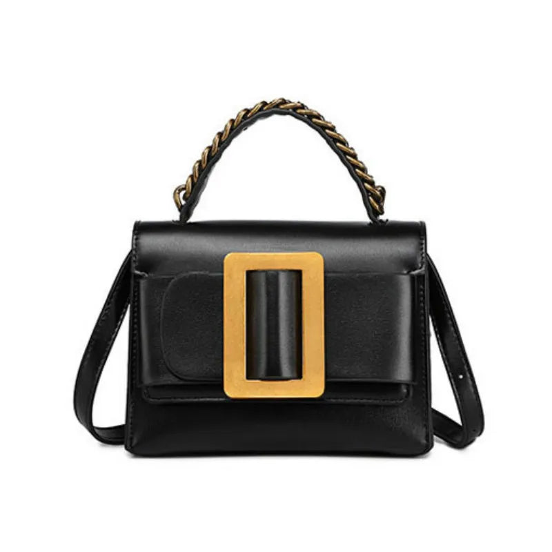 2024 Metal Button Women Bag Real Leather Luxury Flap Handbag Large Capacity Butterfly Square Buckle Small Brown Women Handbags