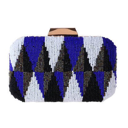 Women's Evening Shoulder Bag Beaded Clutch Cute Small Square Handbags For Women 2021 Designer Luxury Crossbody Bags For Party