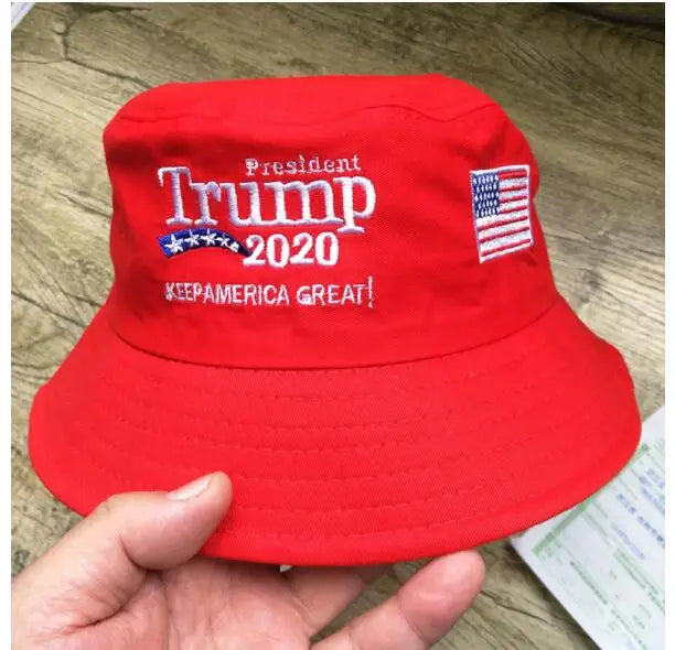 Fedex 100 pieces Trump 2022 Fisherman Hat Bucket Men Women Hip Hop Cap American President Election Embroidery Hiking Cap Sun Hat