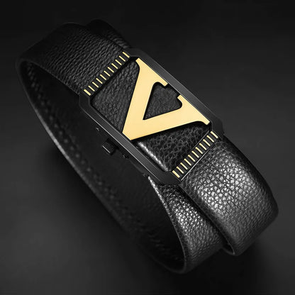 Ceintures de créateur de haute qualité pour hommes, mode V lettre de luxe célèbre marque ceinture en cuir véritable hommes classique exquis sangle de taille