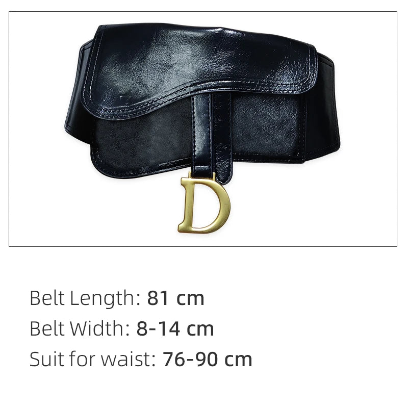 Plus Size Luxury Belts For Women Elastic Wide Corset Belt Female Waist Big Stretch Cummerbunds D Letter Coat Dress Waistband