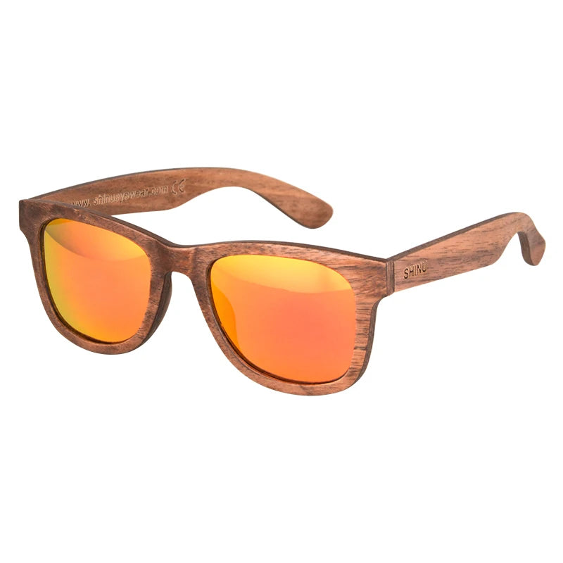 SHINU Men's sunglasses polarized nature wooden sunglasses handmade nature wood women’s sunglasses DIY your design on the temples