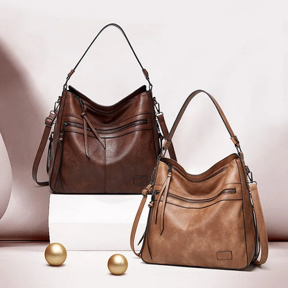 Sac à main vintage en cuir PU pour femme, sac à pompon, sac à main, sac à bandoulière tendance pour femme, sac fourre-tout de luxe, hiver 2024