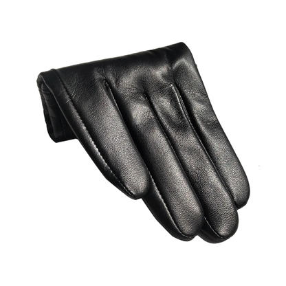 Gants en cuir véritable pour hommes, gants de luxe en peau de chèvre souple, fins et chauds pour l'hiver, écran tactile, poignet court, gants de conduite à la mode