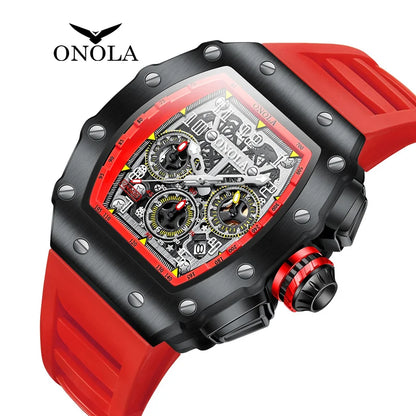 ONOLA Marque Montre De Luxe Hommes Montres-Bracelets Multifonction Sport Étanche Lumineux Sport Casual Horloge Hommes Montres À Quartz Hommes