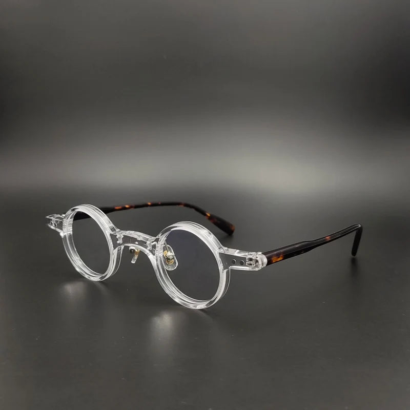 35mm diameter vintage small round frame anti-blue light prescription myopia reading glasses retro round frame acetate Eyeglasses