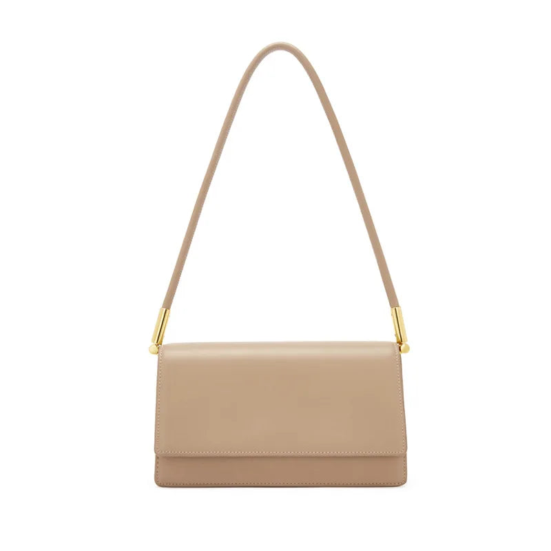 Bolso de mano pequeño cuadrado de piel dividida, novedad de 2020, para mujer, con solapa para el hombro