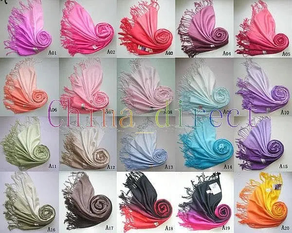 2016 new Silk feeling Scarf Shawl Wrap Womens Scarves 2-Tone 30 Colors 30pcs/lot