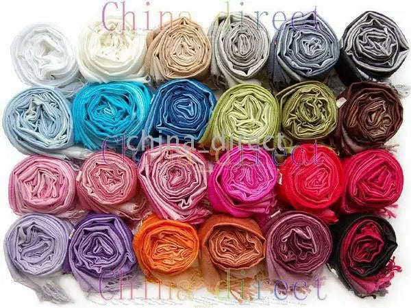 2016 new Silk feeling Scarf Shawl Wrap Womens Scarves 2-Tone 30 Colors 30pcs/lot