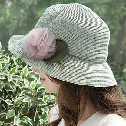 Chapeaux de soleil d'été pour femmes pliables 2019 paille Sunbonnet large bord disquette chapeau cloche vacances plage style chapeau paille femme